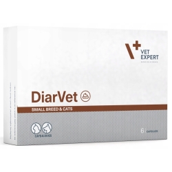 VetExpert Diarvet Small Breed&Cats preparat na biegunke dla psów i kotów 6kapsułek cena 20,90zł