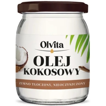 Olej kokosowy tłoczony na zimno 450ml Olvita cena 41,00zł