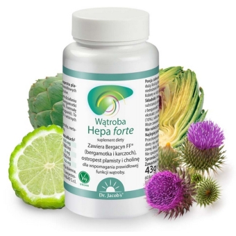 Dr Jacobs Wątroba Hepa Forte (bergamotka karczoch ostropest plamisty cholina) 60kapsułek cena 79,00zł