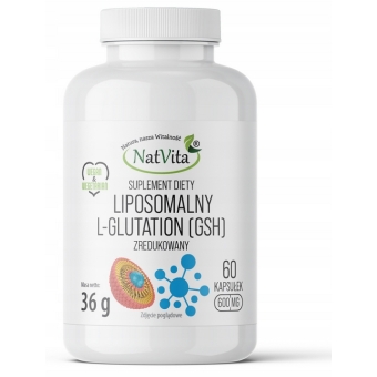 Natvita Liposomalny zredukowany GSH 100kapsułek cena 94,90zł
