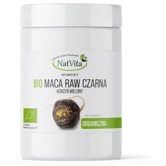Natvita Maca BIO RAW czarna mielona 250g cena 55,90zł
