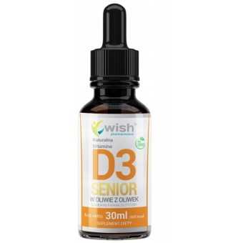 Witamina D3 Senior 4000IU witamina D3 dla seniora w kroplach 30ml Wish Pharmaceutical cena 38,90zł