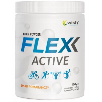 Flex Active kolagen o smaku pomarańczowym w proszku 400g Wish Pharmaceutical cena 98,90zł