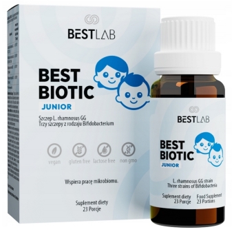 BestLab BestBiotic Junior krople dla dzieci probiotyk 12ml cena 88,90zł