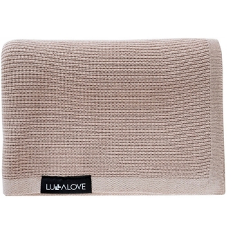 LullaLove lekki dzianinowy kocyk mgiełka karmel 90cm x 90cm 1sztuka cena 108,90zł