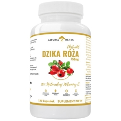Natural Herbs Ekstrakt Dzika róża 750mg 120kapsułek PROMOCJA cena 46,95zł