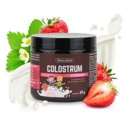 Skoczylas Colostrum z truskawką proszek 60g cena 60,90zł