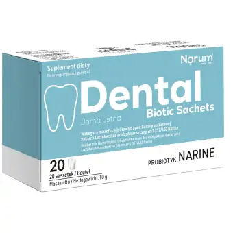 Narum Dental Biotic Sachets probiotyk Narine 20saszetek Vitaway LLC cena 69,00zł