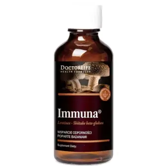 Doctor Life Immuna Lentinex Shiitake grzyby odporność płyn 50ml data: 31.10.2026r. cena 59,00zł