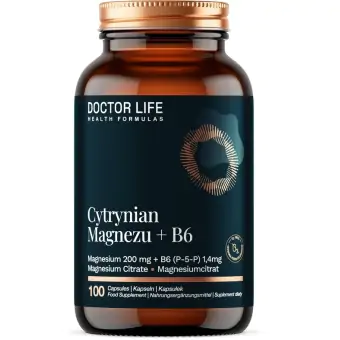 Doctor Life Cytrynian Magnezu + B6 100kapsułek cena 34,90zł
