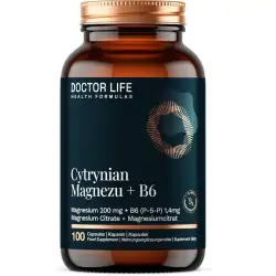 Doctor Life Cytrynian Magnezu + B6 100kapsułek cena 34,90zł