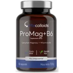 ProMag+B6 Cytrynian Magnezu + Witamina B6 P5P 60kapsułek Vege Vitacolloids cena 26,00zł