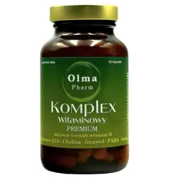 Komplex witaminowy premium Koenzym Q10 cholina inozytol PABA 60kapsułek Olma Pharm cena 69,00zł