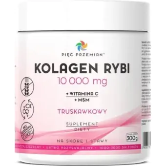Kolagen rybi 10000 + C + MSM truskawkowy 300 g 5Przemian cena 56,19zł