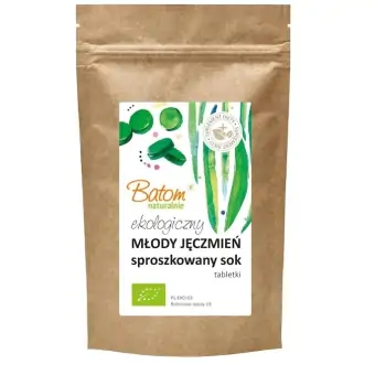 Młody jęczmień sok sproszkowany 500mg BIO 500tabletek Batom cena 118,90zł