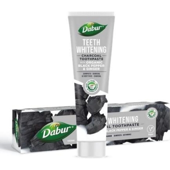 Pasta do zębów wybielająca węglowa z pieprzem i imbirem 100ml Dabur cena 17,19zł