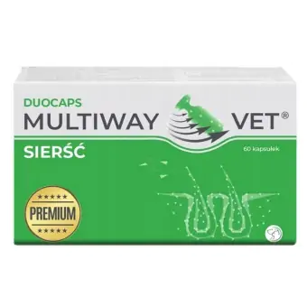 Multiway Vet Duocaps sierść na sierść i skórę dla psa i kota 60kapsułek cena 69,00zł