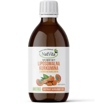     Kurkumina Liposomalna standaryzowana ekstrakt 95% kurkuma 150ml NatVita cena 55,90zł