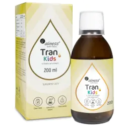 Aliness Tran (olej z dorsza) KIDS + Wit. A 400 µg, o smaku cytrynowym płyn 200ml  cena 69,90zł