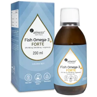 Aliness Fish Omega 3 FORTE 50/25 Trójglicerydy płyn 200ml cena 99,90zł