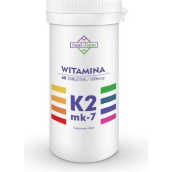 Soul Farm Witamina K2 MK7 100 mcg 60 tabletek PROMOCJA cena 15,50zł