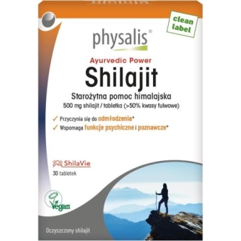 Physalis Shilajit 500 mg 30 tabletek cena 51,00zł