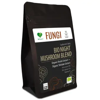 BeOrganic BIO Night Mushroom Blend Organic Reishi Extract + Organic Shiitake Extract (Fungi) proszek 200g cena 99,90zł