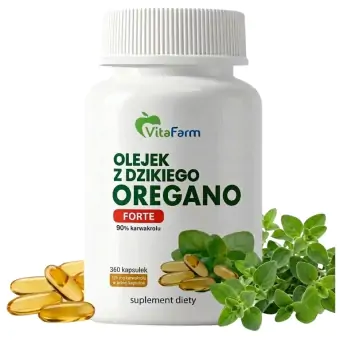Olejek Oregano Forte kapsułki miękkie 360sztuk Vitafarm cena 159,90zł