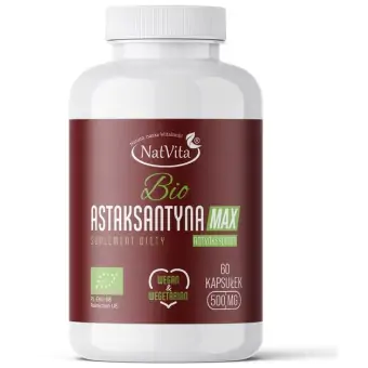 Astaksantyna BIO Astaxanthin 60kapsułek NatVita cena 115,90zł