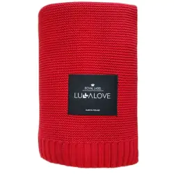 LullaLove Duży koc całoroczny bambus-bawełna 120x100cm czerwony PROMOCJA cena 179,00zł