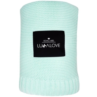LullaLove Duży koc całoroczny bambus-bawełna 120x100cm miętowy cena 229,00zł