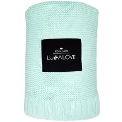 LullaLove Duży koc całoroczny bambus-bawełna 120x100cm miętowy cena 229,00zł