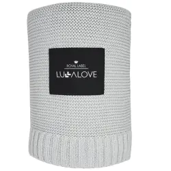 LullaLove Duży koc całoroczny bambus-bawełna 120x100cm szary cena 229,00zł