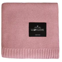 LullaLove Duży koc całoroczny bambus-bawełna 120x100cm pudrowy róż cena 229,00zł