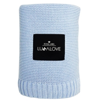 LullaLove Duży koc całoroczny bambus-bawełna 120x100cm baby blue cena 229,00zł