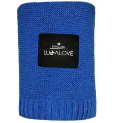 LullaLove Duży koc całoroczny bambus-bawełna 120x100cm Royal navy cena 229,00zł