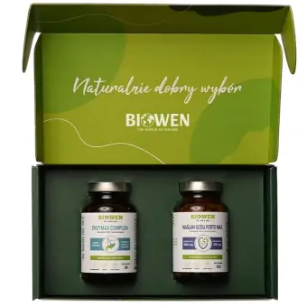 Biowen Zestaw Na Układ pokarmowy Maślan Sodu Forte Max 100kapsułek plus Enzymax Complex 90kapsułek cena 139,00zł
