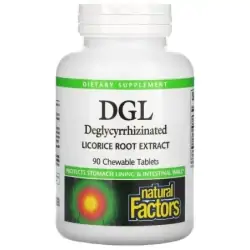 DGL Deglycyrrhizinated Licorice Root Deglicyryzynowy ekstrakt z lukrecji 90tabletek Natural Factors  cena 64,90zł