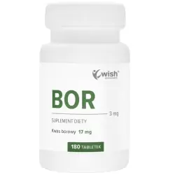 Bor 3mg Kwas borowy 180tabletek Wish Pharmaceutical cena 19,90zł