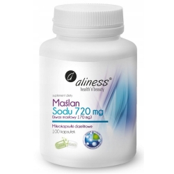 Aliness Maślan Sodu 720mg (kwas masłowy 170mg) 100kapsułek cena 43,90zł