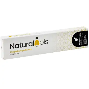 Czopki propolisowe z wrotyczem 12 sztuk NaturalApis cena 47,90zł