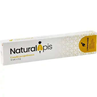 Czopki propolisowe 12 sztuk NaturalApis cena 46,90zł