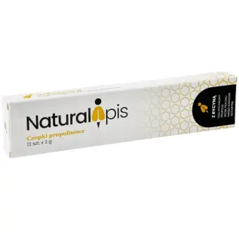 Czopki propolisowe z rycyną 12 sztuk NaturalApis cena 46,90zł
