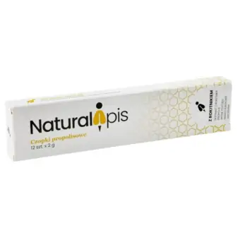 Czopki propolisowe z rokitnikiem 12 sztuk NaturalApis cena 47,90zł