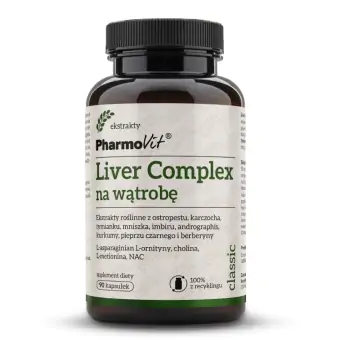 Pharmovit Liver Complex na wsparcie wątroby 90kapsułek cena 45,75zł