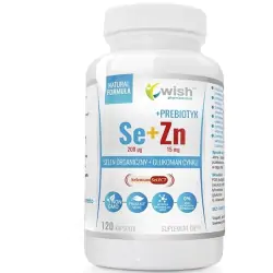 Selen organiczny + Glukonian cynku 120kapsułek Wish Pharmaceutical  cena 26,15zł