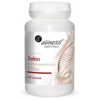 Aliness Selen L-selenometionina 200µg 100 tabletek cena 21,90zł