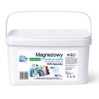 Magnezowy proszek do prania białych i kolorowych tkanin uniwersalny ECO 5kg cena 94,00zł