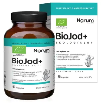 BioJod plus jod ekologiczny 60kapsułek Narum cena 49,00zł