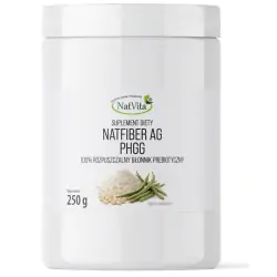 Błonnik rozpuszczalny pokarmowy Natfiber AG PHGG proszek 250g NatVita cena 78,90zł